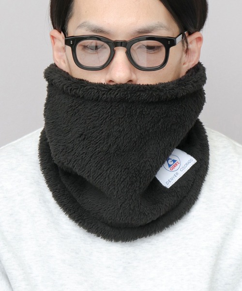 GERRY(ジェリー)の「A.M.S.別注 ミドル丈 ファーリーフリース ボア ハイネックウォーマー(ネックウォーマー/スヌード・メンズ・ブラック/グレー・FREE)」の3枚目の写真