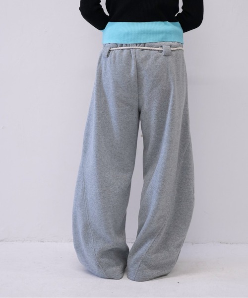 Uenui(ウニュイ)の「【 cunii 】ロープ デザイン ワイド スウェット パンツ レディース 韓国 風 カジュアル ストリート(その他パンツ・レディース・グレー/ブルー/ブラック・FREE)」の20枚目の写真
