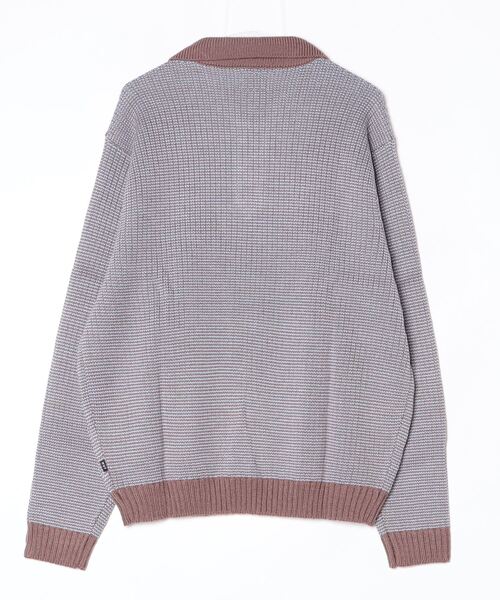 HUF(ハフ)の「HUF MEGABLAST TWO TONE WAFFLE SWEATER ハフ 2トーン ジップポロ ニット(ニット/セーター・メンズ・ブラウン系1/ブラック系1・MEDIUM/LARGE/X-LARGE/SMALL)」の19枚目の写真