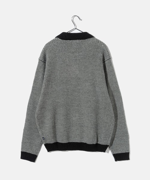 HUF(ハフ)の「HUF MEGABLAST TWO TONE WAFFLE SWEATER ハフ 2トーン ジップポロ ニット(ニット/セーター・メンズ・ブラウン系1/ブラック系1・MEDIUM/LARGE/X-LARGE/SMALL)」の7枚目の写真