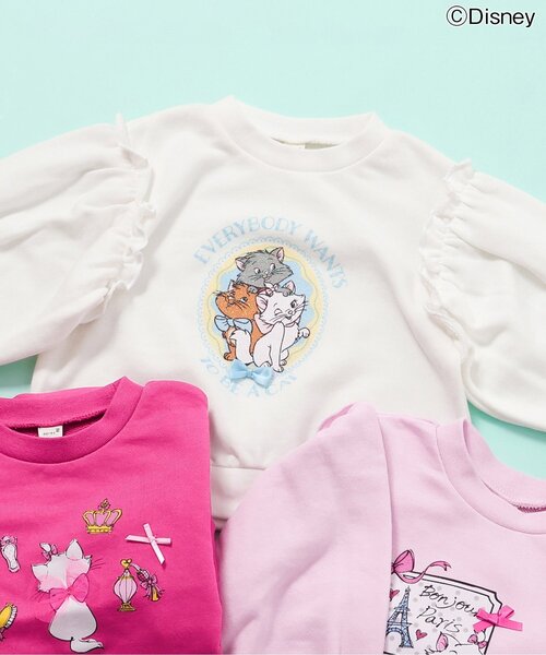 ディズニー トレーナー マリーちゃん ディズニーキャラクター/ マリー】キャンディースリーブトレーナー