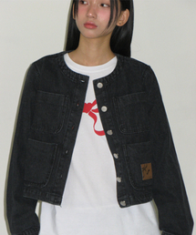 RONRON（ロンロン）の「NON COLLAR POCKET DENIM JACKET BLACK（デニムジャケット）」