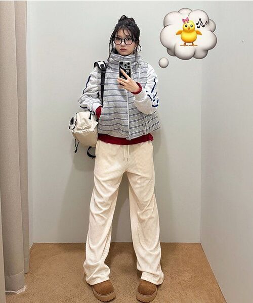 RONRON(ロンロン)の「STITCH CORDUROY TRACK PANTS IVORY(その他パンツ・レディース・その他・FREE)」の6枚目の写真