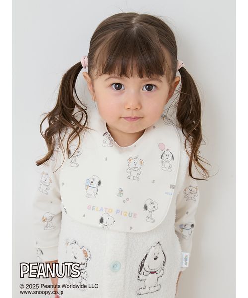 gelato pique(ジェラートピケ)の「【PEANUTS PUPPIES】【BABY】総柄スタイ(スタイ/よだれかけ・キッズ・クリーム・F)」の2枚目の写真