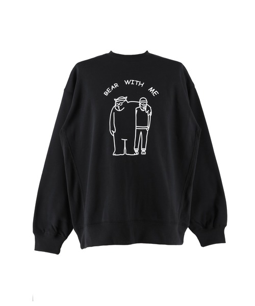 coca(coca)(コカ)の「裏起毛ベアイラストプリントトレーナー(スウェット・メンズ・ライトベージュ/ブラック・XL/M/L)」の11枚目の写真