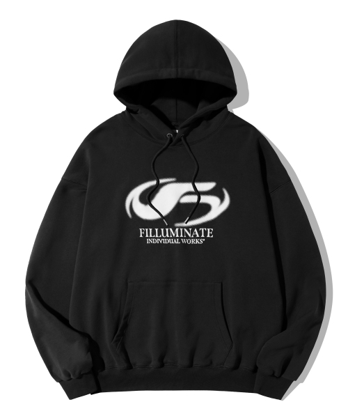 F.ILLUMINATE(フィルミネイト)の「シンボルロゴスプレッドフードパーカー-ブラック(パーカー・レディース・その他・SMALL/MEDIUM)」の1枚目の写真
