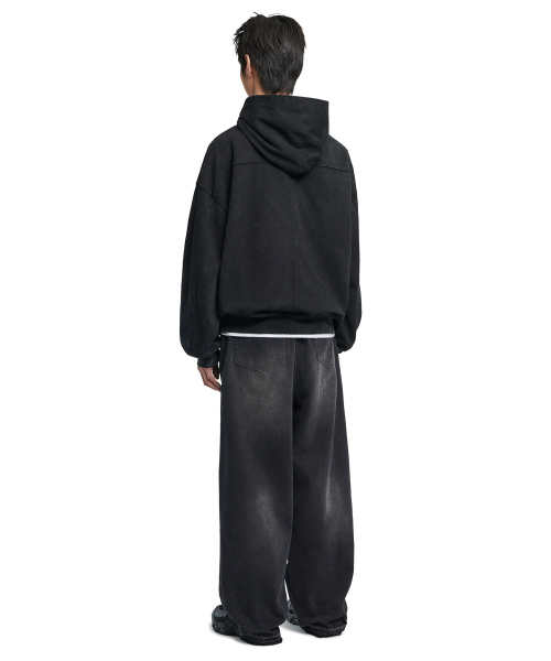 NOMANUAL（NOMANUAL）の「LAYERED ARCH GRAPHIC HOODIE - WASHED BLACK（パーカー・レディース・その他・MEDIUM/LARGE/X-LARGE）」の5枚目の写真