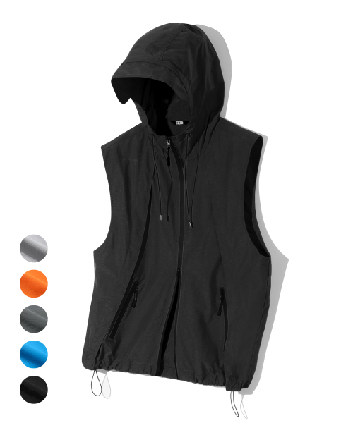TRILLION(トリリオン)の「ディビジョンナイロンフード集業ベスト(BLACK)(ベスト・レディース・その他・MEDIUM/LARGE)」の1枚目の写真