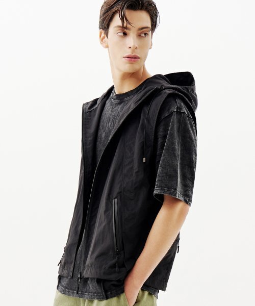 TRILLION(トリリオン)の「ディビジョンナイロンフード集業ベスト(BLACK)(ベスト・レディース・その他・MEDIUM/LARGE)」の3枚目の写真