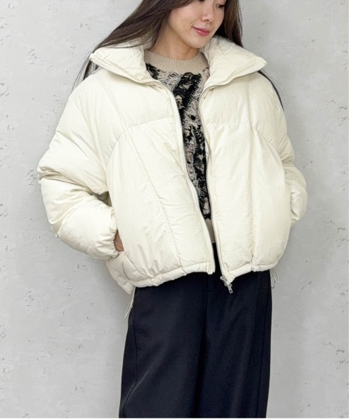 Per sist ence（パーシエンス）の「ファイバーダウンスタンドショートジャケット（ダウンジャケット/コート・レディース・アイボリー/ブラック/グレイッシュベージュ/ブラウン・ONE SIZE）」の20枚目の写真