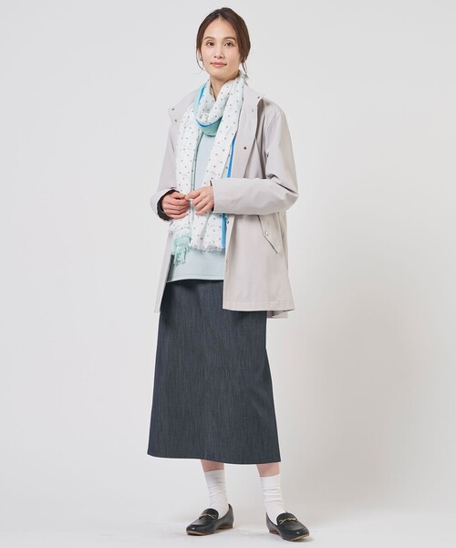 J.PRESS(ジェイプレス)の「【WEB限定】セルロースシャンブレー ナロー スカート(スカート・レディース・ネイビー系/ライトグレー系・11/9/7)」の8枚目の写真