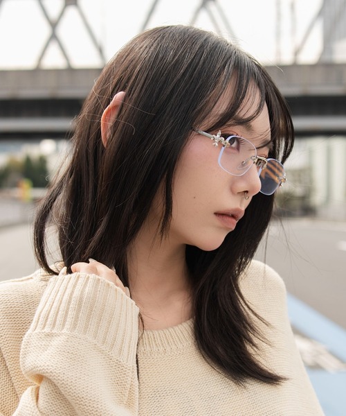 WEGO(ウィゴー)の「WEGO/チャームリムレスアイウェア(メガネ・レディース・その他1/その他2/その他4/その他3・FREE)」の21枚目の写真