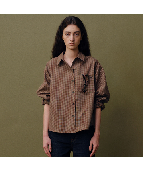 BAIE OUD(ベイウード)の「Classic check shirts_brown(シャツ/ブラウス・レディース・ブラウン・FREE)」の1枚目の写真