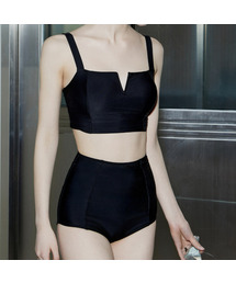 VIKINI VENDER（ビキニベンダー）の「V-cut high waist bikini - Jet black（水着）」