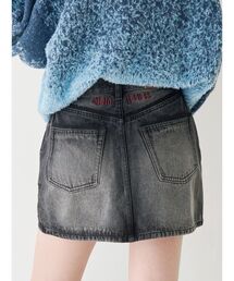 EVRIS（エヴリス）の「【RUNWAY channel/新宿店限定】レースグラフィックデニムミニスカート（デニムスカート・レディース）」