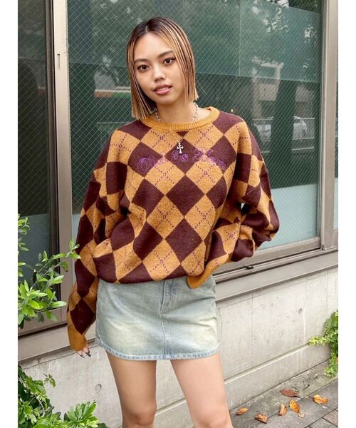 EVRIS（エヴリス）の「レースグラフィックデニムミニスカート（デニムスカート・レディース・ブルー/ブラック・SMALL/MEDIUM）」の11枚目の写真