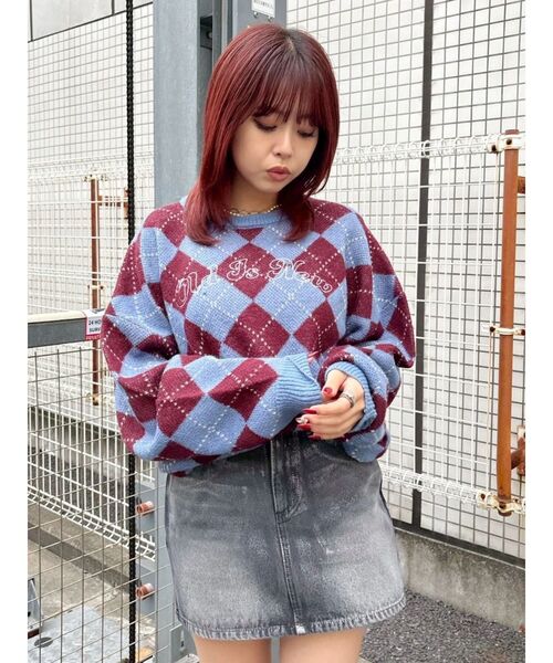 EVRIS（エヴリス）の「レースグラフィックデニムミニスカート（デニムスカート・レディース・ブルー/ブラック・SMALL/MEDIUM）」の10枚目の写真