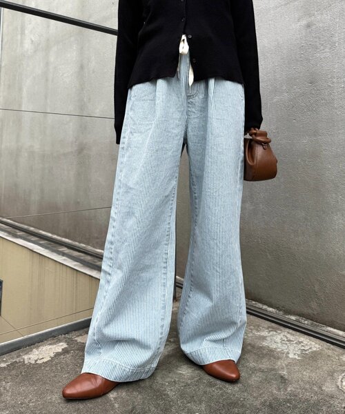 CIAOPANIC TYPY(チャオパニックティピー)の「【5サイズ展開/低身長・高身長対応】デイリーイージーワイドデニム(デニムパンツ・レディース・ネイビー/サックスブルー/ブラック/ブルー/ブルー系その他/インディゴブルー・X-LARGE/X-SMALL/SMALL/MEDIUM/LARGE)」の7枚目の写真