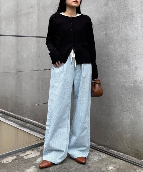 CIAOPANIC TYPY(チャオパニックティピー)の「【5サイズ展開/低身長・高身長対応】デイリーイージーワイドデニム(デニムパンツ・レディース・ネイビー/サックスブルー/ブラック/ブルー/ブルー系その他/インディゴブルー・X-LARGE/X-SMALL/SMALL/MEDIUM/LARGE)」の8枚目の写真