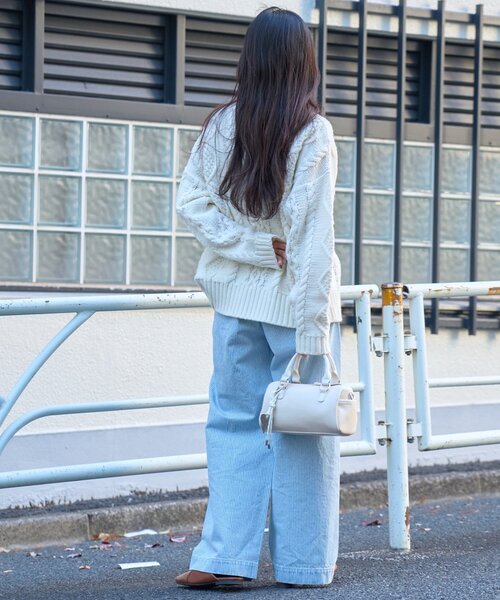 CIAOPANIC TYPY(チャオパニックティピー)の「【5サイズ展開/低身長・高身長対応】デイリーイージーワイドデニム(デニムパンツ・レディース・ネイビー/サックスブルー/ブラック/ブルー/ブルー系その他/インディゴブルー・X-LARGE/X-SMALL/SMALL/MEDIUM/LARGE)」の16枚目の写真