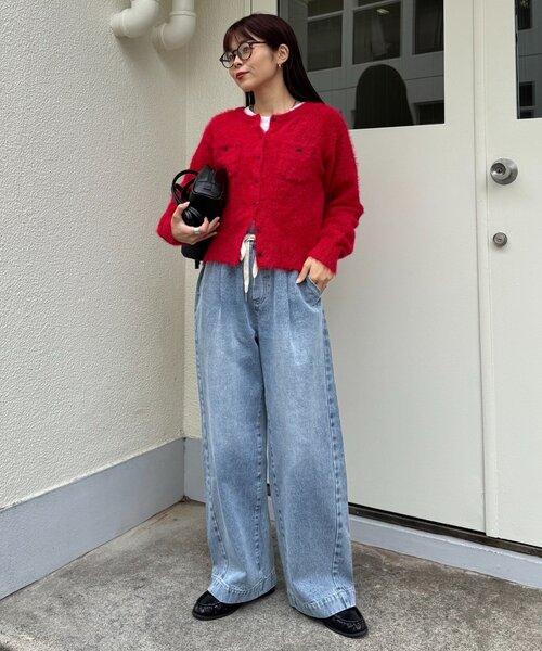 CIAOPANIC TYPY(チャオパニックティピー)の「【5サイズ展開/低身長・高身長対応】デイリーイージーワイドデニム(デニムパンツ・レディース・ネイビー/サックスブルー/ブラック/ブルー/ブルー系その他/インディゴブルー・X-LARGE/X-SMALL/SMALL/MEDIUM/LARGE)」の21枚目の写真