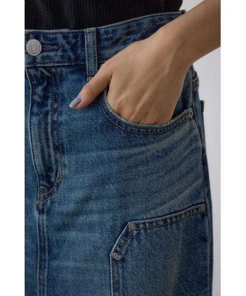 AZUL by moussy(アズールバイマウジー)の「【サイズ,身長別画像あり】AZUL DENIM ダメージマーメイドスカート(デニムスカート・レディース・ライトブラック/ブルー・SMALL/MEDIUM)」の11枚目の写真