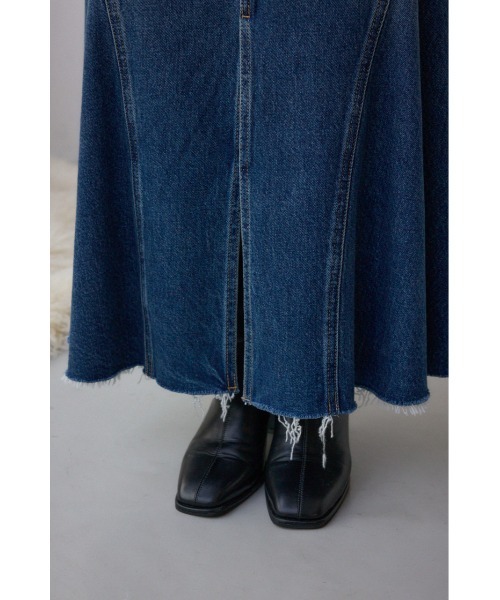 AZUL by moussy(アズールバイマウジー)の「【サイズ,身長別画像あり】AZUL DENIM ダメージマーメイドスカート(デニムスカート・レディース・ライトブラック/ブルー・SMALL/MEDIUM)」の12枚目の写真
