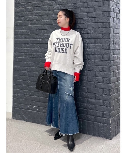AZUL by moussy(アズールバイマウジー)の「【サイズ,身長別画像あり】AZUL DENIM ダメージマーメイドスカート(デニムスカート・レディース・ライトブラック/ブルー・SMALL/MEDIUM)」の13枚目の写真