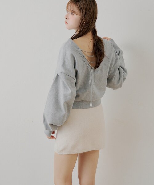 Chico(チコ)の「【セットアップ対応】ニットタイトミニスカート(スカート・レディース・ピンク/アイボリー/グレー・FREE)」の16枚目の写真