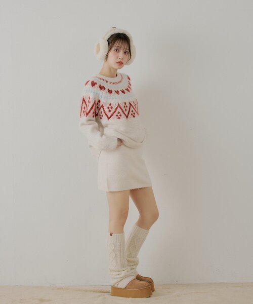 Chico(チコ)の「【セットアップ対応】ニットタイトミニスカート(スカート・レディース・ピンク/アイボリー/グレー・FREE)」の18枚目の写真