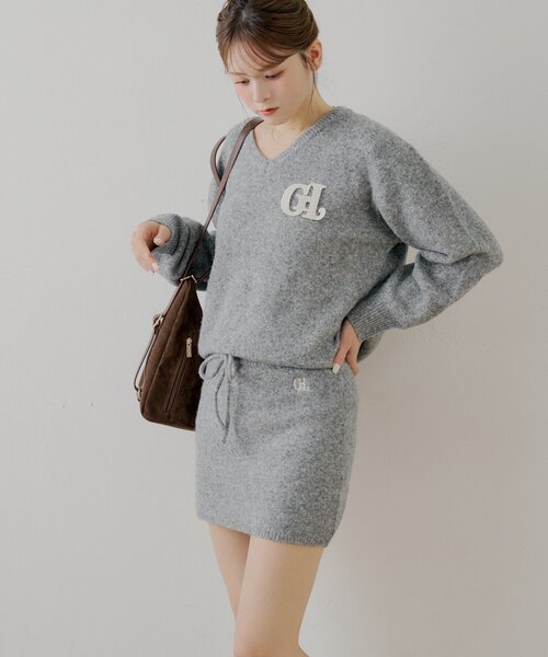 Chico(チコ)の「【セットアップ対応】ニットタイトミニスカート(スカート・レディース・ピンク/アイボリー/グレー・FREE)」の22枚目の写真