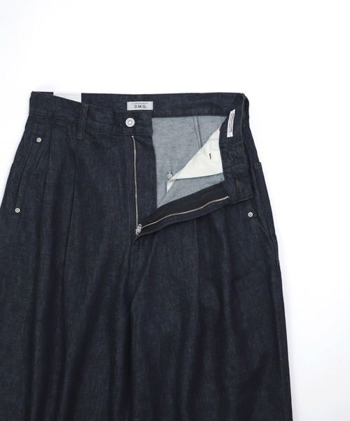 D.M.G / ディーエムジー] 11ozデニム ツータックシックレッグパンツ