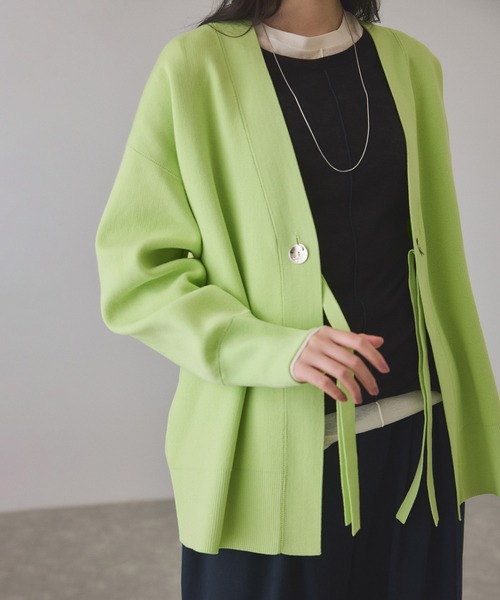 サステナブル】マルチwayリボンミドルカーディガン（カーディガン