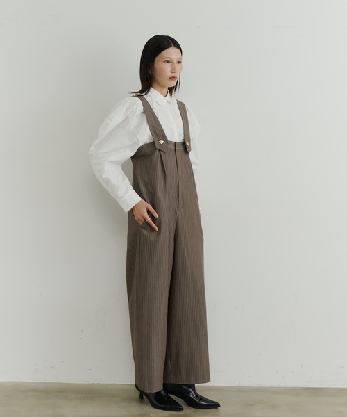 room153（ルームイチゴサン）の「ピンストライプオールインワン（つなぎ/オールインワン・レディース・グレイッシュベージュ・0/1）」の17枚目の写真