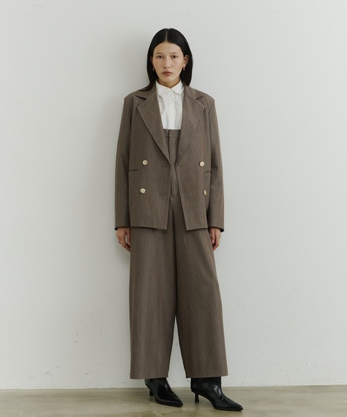 room153（ルームイチゴサン）の「ピンストライプオールインワン（つなぎ/オールインワン・レディース・グレイッシュベージュ・0/1）」の18枚目の写真