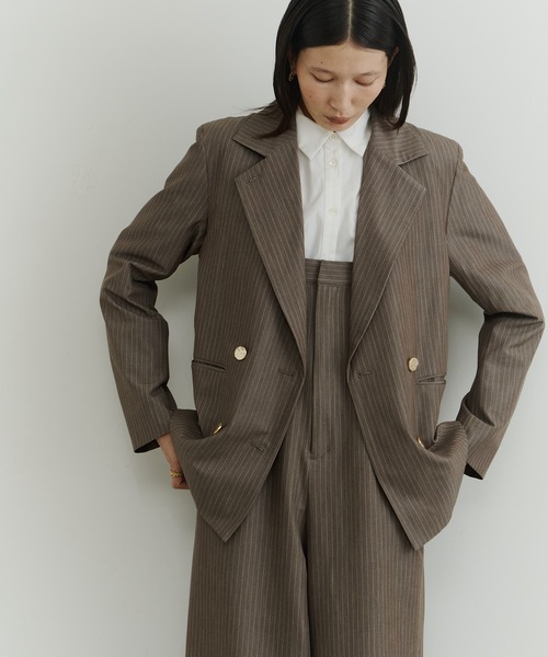 room153（ルームイチゴサン）の「ピンストライプオールインワン（つなぎ/オールインワン・レディース・グレイッシュベージュ・0/1）」の19枚目の写真