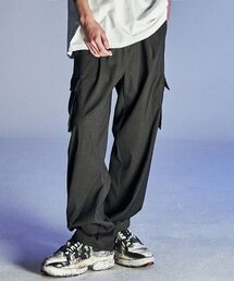 NOT4NERD(�m�b�g�t�H�[�i�[�h)��Wide String Cargo Slacks Pants - Charcoal(�X�E�F�b�g�p���c)