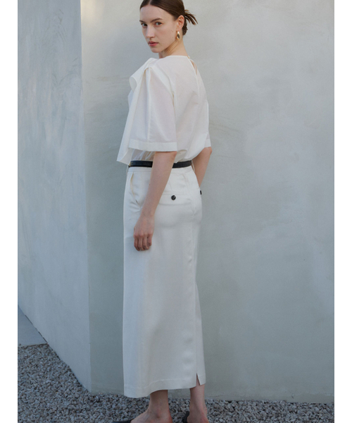 GRIDAJ（クリダジェイ）の「ロングスリットスカート[アイボリー]（スカート・レディース・アイボリー・SMALL/MEDIUM）」の3枚目の写真