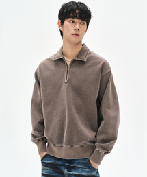 SOVERMENT（ソヴメント）の「780G カラー ピグメント ハーフジップアップ-モカムース-（その他トップス）」