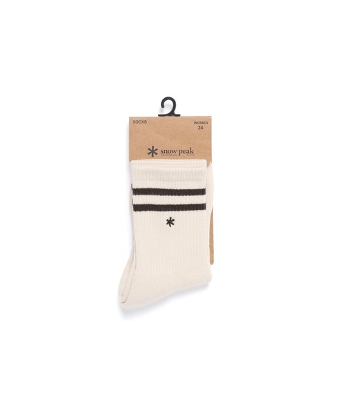 Snow Peak(スノーピーク)の「Snow Peak / Asterisk Crew Socks 24 アスタリスククルーソックス 海外限定(ソックス/靴下・レディース・ブラック・ONE SIZE)」の3枚目の写真