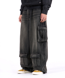 bounDary（バウンダリー）の「ヴィンテージマルチカーゴデニムパンツ [ウォッシュドブラック]（デニムパンツ）」