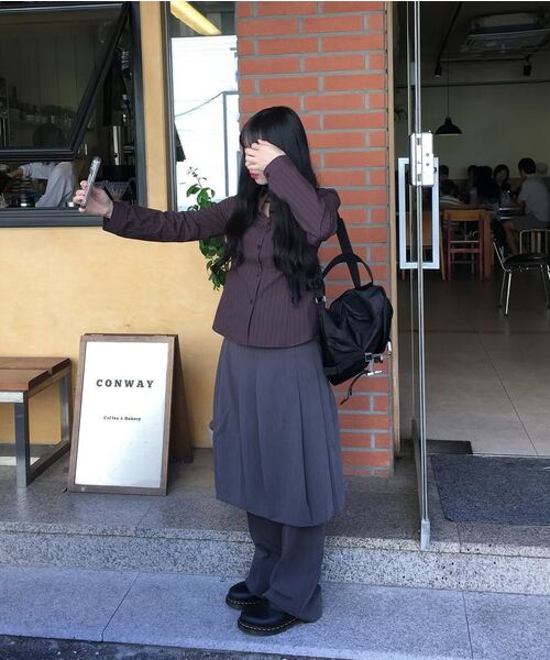COSTUME O’CLOCK(コスチュームオクロック)の「セミブーツカットスラックスチャコール COWPT001CHARCOAL(スラックス・レディース・その他・SMALL/MEDIUM/LARGE)」の4枚目の写真