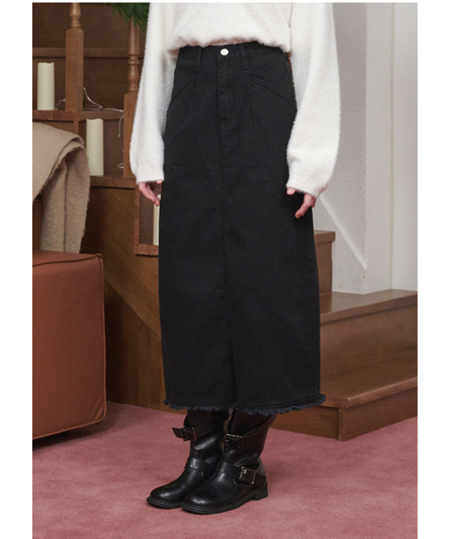 MICANE（ミケーネ）の「マフィンフリンジHラインスカート（スカート・レディース・ブラウン/ブラック・X-SMALL/SMALL/MEDIUM/LARGE/X-LARGE/XX-LARGE）」の3枚目の写真