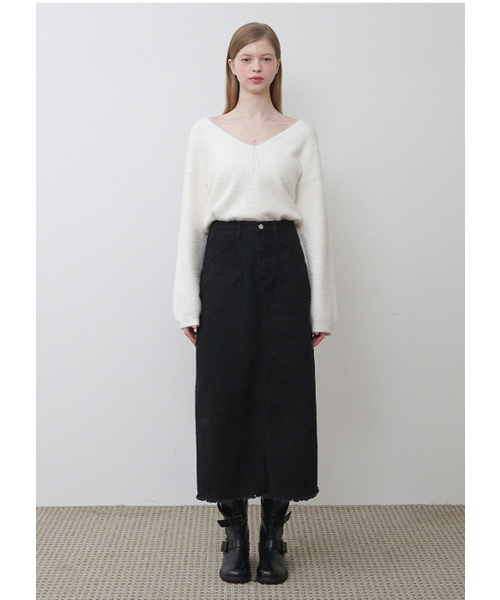 MICANE（ミケーネ）の「マフィンフリンジHラインスカート（スカート・レディース・ブラウン/ブラック・X-SMALL/SMALL/MEDIUM/LARGE/X-LARGE/XX-LARGE）」の7枚目の写真