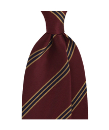 MANNERGRAM（マナーグラム）の「プレッピー レジメンタル ワインイエロー（ネクタイ）」