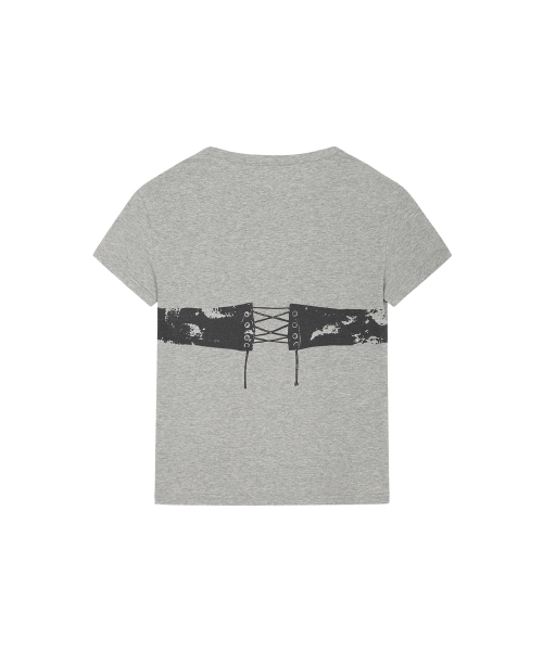 THREE TO EIGHTY(スリートゥエイティー)の「STANDARD CORSET GRAPHIC TEE GREY(Tシャツ/カットソー・レディース・その他・FREE)」の5枚目の写真