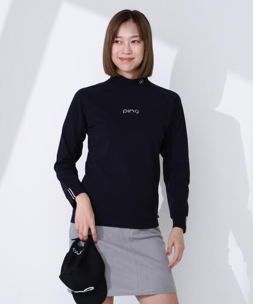 PING（ピン）の「【PING APPAREL】サーモソーラー バックカノコ長袖ハイネックカットソー ＜GOLD＞ (LADIES)（Tシャツ/カットソー・レディース・ブラック/グレー/ホワイト・L/LL/M/S）」の4枚目の写真