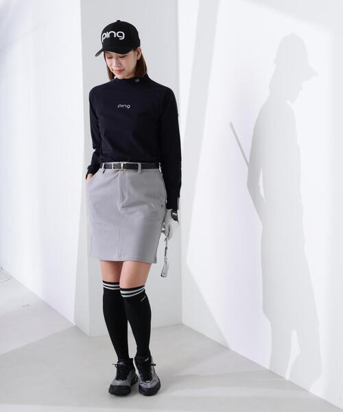 PING（ピン）の「【PING APPAREL】サーモソーラー バックカノコ長袖ハイネックカットソー ＜GOLD＞ (LADIES)（Tシャツ/カットソー・レディース・ブラック/グレー/ホワイト・L/LL/M/S）」の7枚目の写真