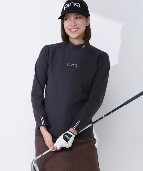 PING（ピン）の「【PING APPAREL】サーモソーラー バックカノコ長袖ハイネックカットソー ＜GOLD＞ (LADIES)（Tシャツ/カットソー・レディース・ブラック/グレー/ホワイト・L/LL/M/S）」の3枚目の写真