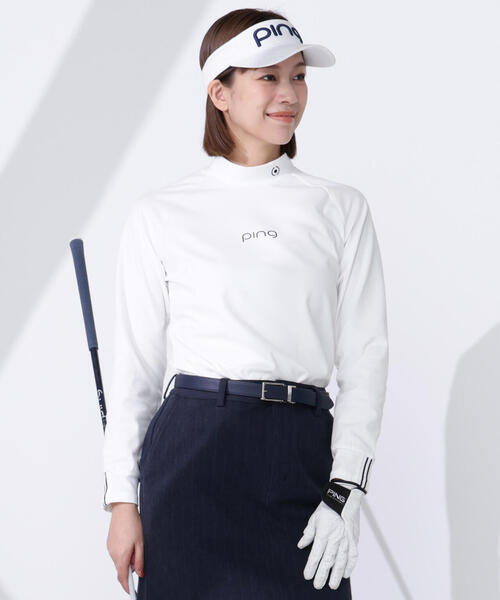 PING（ピン）の「【PING APPAREL】サーモソーラー バックカノコ長袖ハイネックカットソー ＜GOLD＞ (LADIES)（Tシャツ/カットソー・レディース・ブラック/グレー/ホワイト・L/LL/M/S）」の2枚目の写真